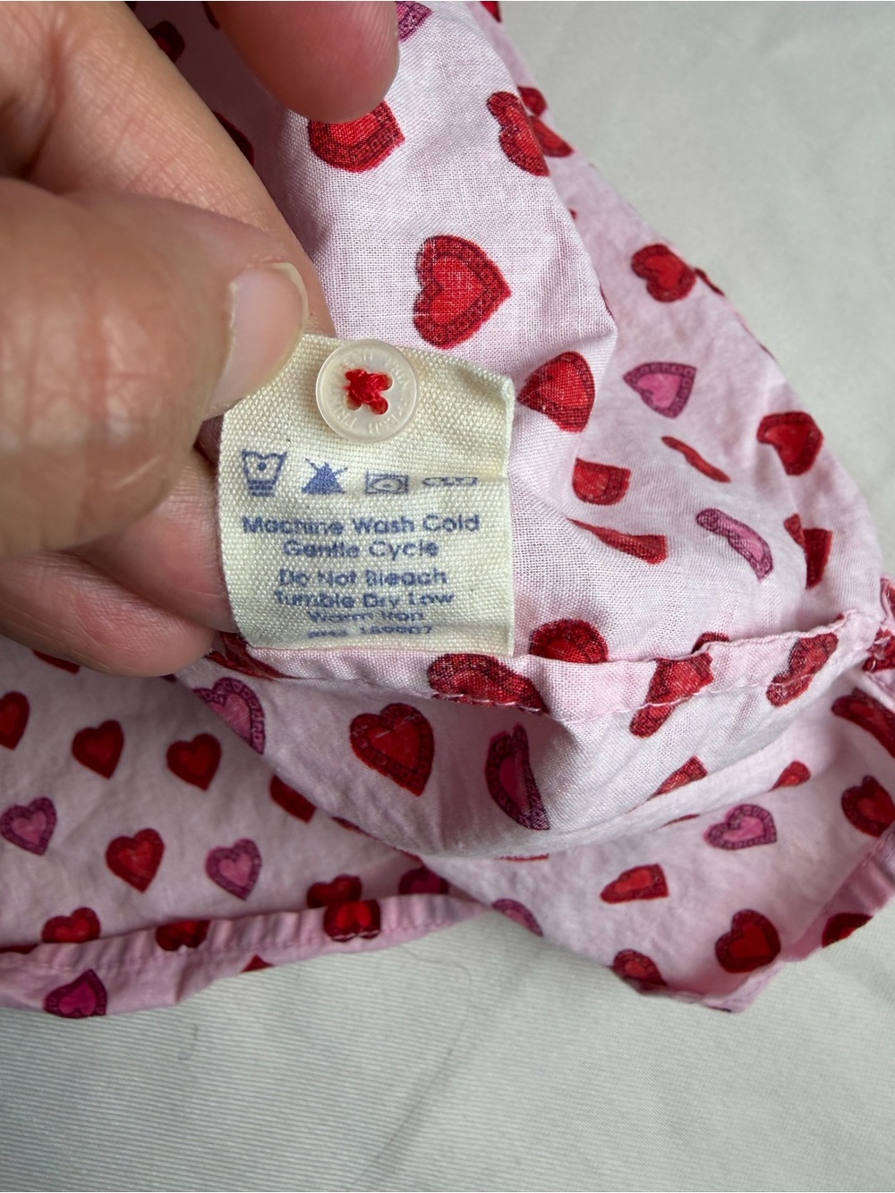 Printfresh Mini Candy Hearts Pintuck Short Set Pink and Red Mini Heart L - Picture 8 of 15